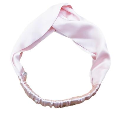 China Wholesale luxury wide side knot girls hair decoration factory women satin mulberry silk elastic headband for sale