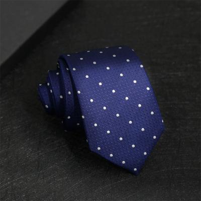 China Wholesale Custom Jacquard Dot Men Neckties Silk Ties Factory Fashion Business 8*145cm for sale