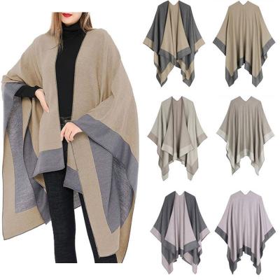 China 25% Rayon 75% Polyester Blend Large Soft Casual Fashionable Women's Winter Cover Up Shawl for sale