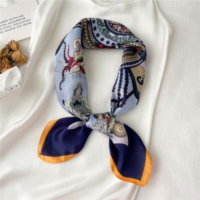 China Factory direct colorful fashionable soft 90 90 100% square lightweight silk scarf for ladies for sale