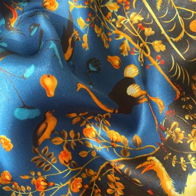 China Square ladies own design 110*110 100% silk accessorize scarves fashion wholesale printing silk scarf for sale