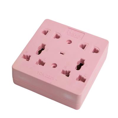 China Travel Ten Switch Commercial ABS Metal Wall Converter Iron Copper Plating Socket Adapter Industrial Power Socket for sale