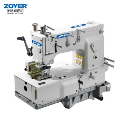 China Garment Shops Factory Loopper Cylinder Bed Interlock Three Needle Feed Off Arm Sewing Machine for sale