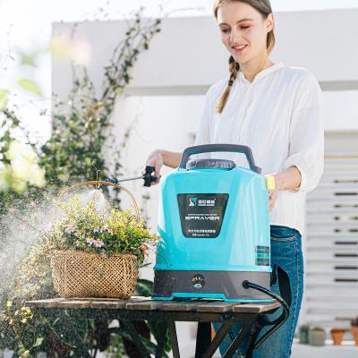 China Agriculture Electric Power Backpack Battery Motorized Garden Plastic Watering Flowers Spray Pot Sprayer for sale