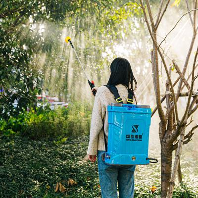 China Low energy consumption Sinleader 20L garden pesticide electric battery knapsack sprayer for sale