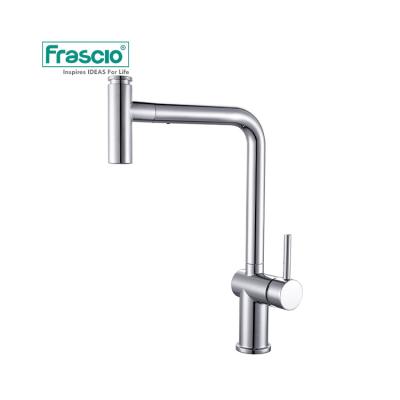 China Modern Brass Metered Rose Gold + Matt Black Faucet Kitchen Sink Frascio Sink Faucets For Kitchen Sink Faucet for sale