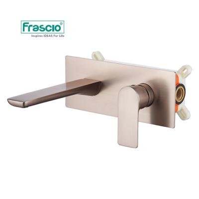 China Rose Gold Bathroom Faucets For Simple Round Restroom Restaurant Frascio Retro Basin Faucets Metered Single Basin Faucet for sale