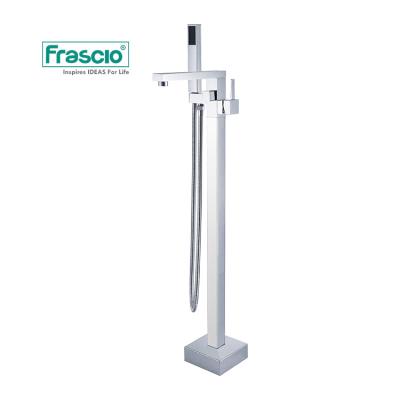 China Without Slide Bar Frascio Single Handle High Quality Single Free Standing Bathtub Faucet in Chrome Color for Bathtub Bathroom Faucet for Tubs for sale