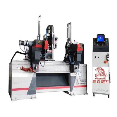 China Factory CNC Wood Double Spinning Milling Rotary Engraving Flat Engraving Lathe for sale