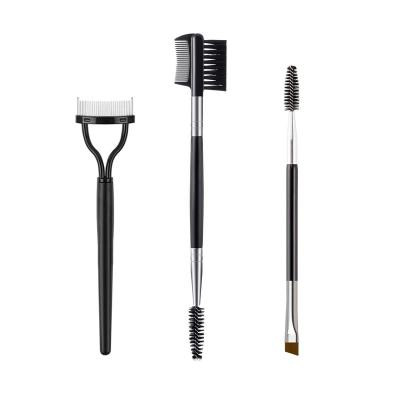 China Hot Sale Professional Eye Brow Separator Eyelash Brush Makeup Eyebrow Amazon Makeup Tools Skin-friendly Comb and Spoolie (3 Pieces Set) for sale