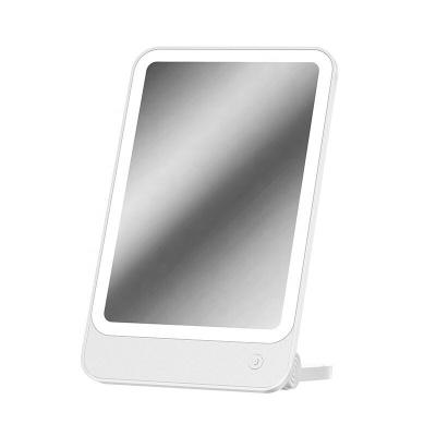 China Hot Led Lighted Dressing Table Mirror Three Color USB Charging Portable Wall Mounted Desktop To Fill Light LED Dressing Table Mirror for sale