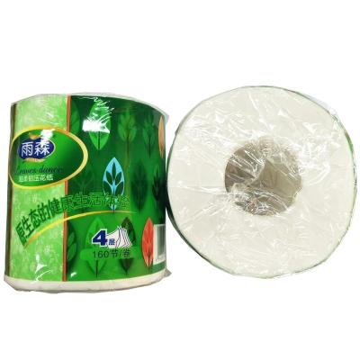 China Soft Comfortable Wholesale 4 Ply Toilet Paper Tissue Paper Roll With Core Toilet Paper for sale