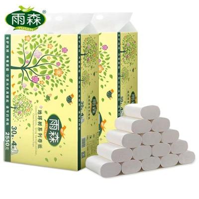 China Bath Room Wholesale Stock 15 Gsm Natural White Virgin Toilet Paper for sale