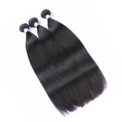 China Full End 10A Grade Brazilian 3 Bundles Deal Double Drawn Raw Virgin Hair Silky Straight Mixed Lengths Natural Virgin Hair Color for sale