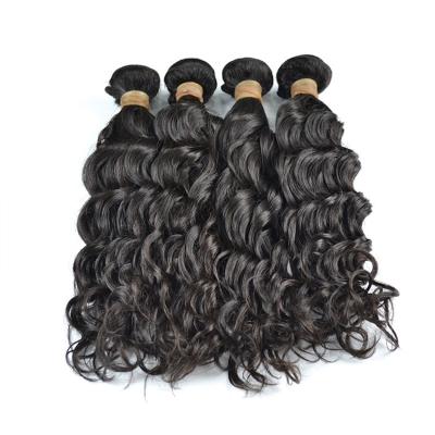 China Brown And Black Color Peruvian Water Wave Hair 11A Grade Natural Wet And Wavy Hair , Bundle Hair Vendors LPWW10103 for sale