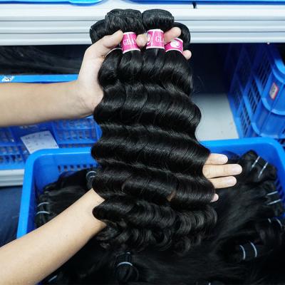 China Best Selling Virgin Deep Wave Deep Wave Deep Wave Cuticle Lined Brazilian Virgin Hair Woman Hair Vendors, Raw Hair Bundle for sale