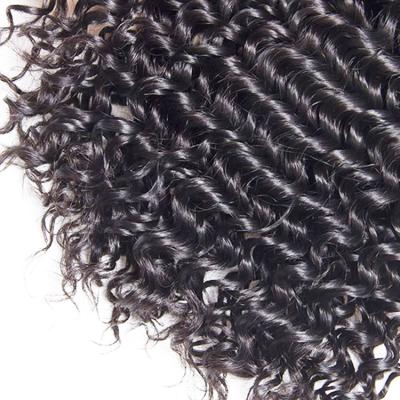 China Cheap Deep Curly Cuticle Aligned Weaves Bundles Brazilian Hair Deep Curly Virgin Hair Bundles Human Hair Bundles for sale