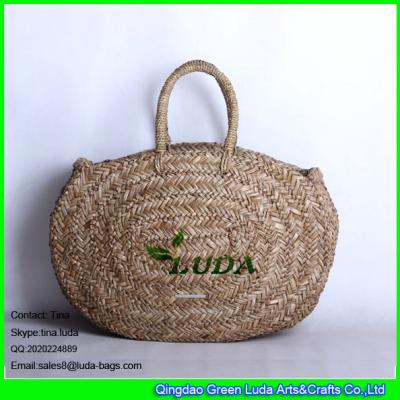 China LUDA 2016 summer lady straw handbag natural seagrass straw hobo bag for sale