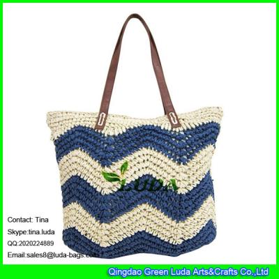 China LUDA paper straw beach bag crochet straw handbag fashion in china for sale