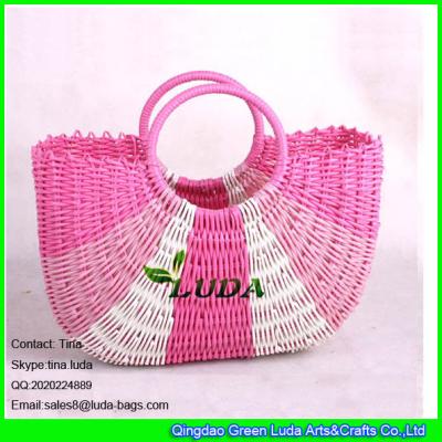 China LUDA 2015 new arrival pp straw handbag tote bag shoulder bag for sale