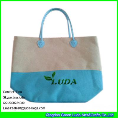 China LUDA striped shopping bag custom design shopping bag resuable paper straw bag for sale