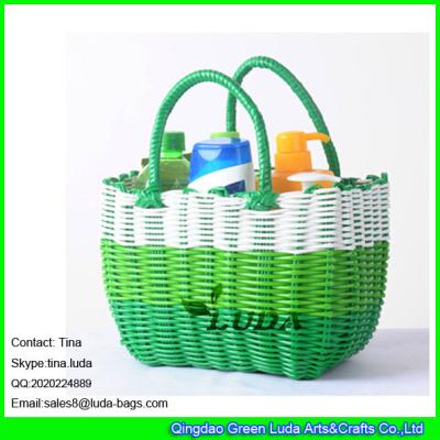 China LUDA colorful pp tube straw basket bag cheap pp straw shopping bag for sale