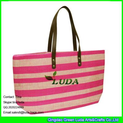 China LUDA 2012 summer straw bag large capacity paper straw shopper bags for sale