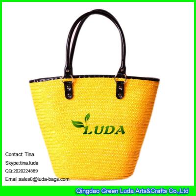 China LUDA big handbags wholesale wheat straw tote summer bag for sale