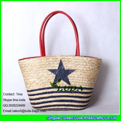 China LUDA 2016 china wholesale latest elegant wheat straw handbag for sale