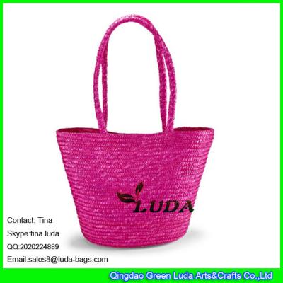 China LUDA 2016 fashion wheat straw woven straw handbags for sale