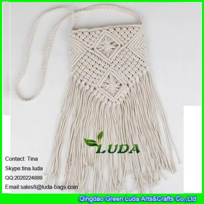 China LDMX-005 2016 Winter Enthic beach handbags cotton rope fasten straw hobo bag for sale