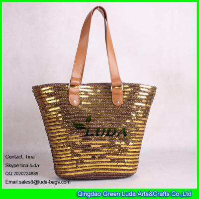 China LUDA 2016 wheat straw satche bags hand making latest fashion handbags for sale