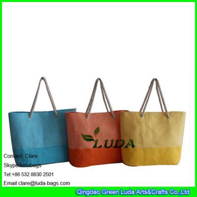 China LUDA cheap promotion paper straw beach bag 2012 for sale