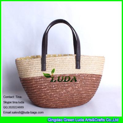 China LUDA natural wheat straw bag in handbags for sale