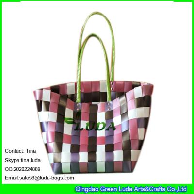 China LUDA hot sale 2016 summer pp strap made straw bag for shopping and promtion for sale