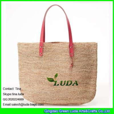 Chine Sac de plage de paille de crochet de raphia d'été de femmes de la mode LDLF-059 à vendre