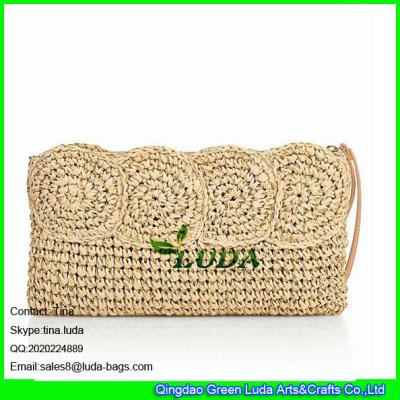 China LUDA 2016 new designer paper straw crochet handbags for sale