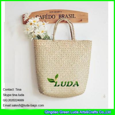 China LUDA cheap promotional natural palm leaft straw handbag for sale