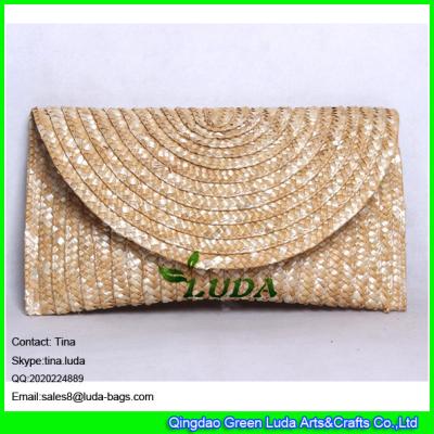 China LDMC-125 natural women handbags wholesale wheat straw braided straw bag for sale