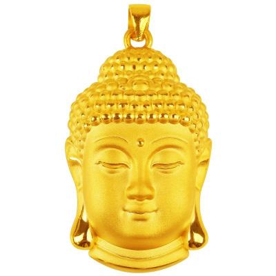 China Gold Pendant Necklace Jewelry Placer Vietnam Gold Buddha Head Gold Buddha Pendant Statue Pendant Jewelry for sale