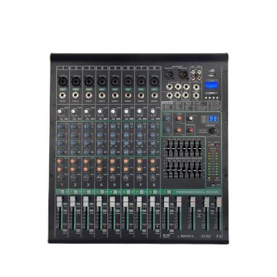 China Outdoor Activities 8-Channel Sound Mixing Console Hot Selling Multifunctional Audio Mixer for sale