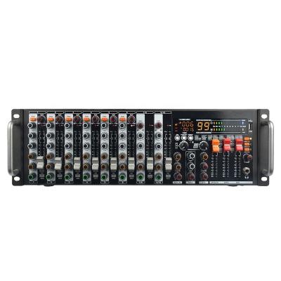 China Best Outdoor Selling High Power Rack Mounted Audio Mixer Digital 10 Channel Mixing Console for sale