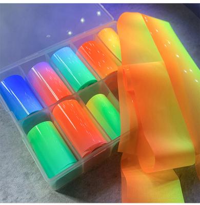 China Nail Luminous Nail Art Manicure Sticker Art New Arrival 10 Colors Beauty Fluorescent Super Bright Decoration Decals for sale