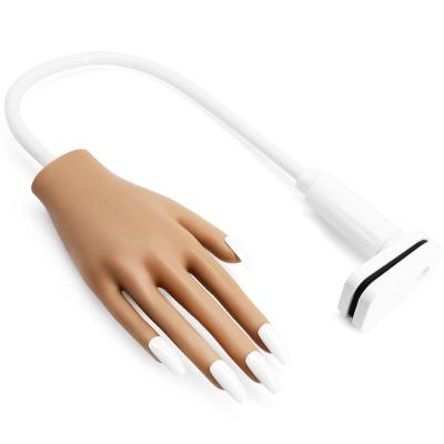 China Top Selling Professional Adjustable Fake Nail Tool New Hand Practice Flexible Soft Hand For Acrylic Nails for sale