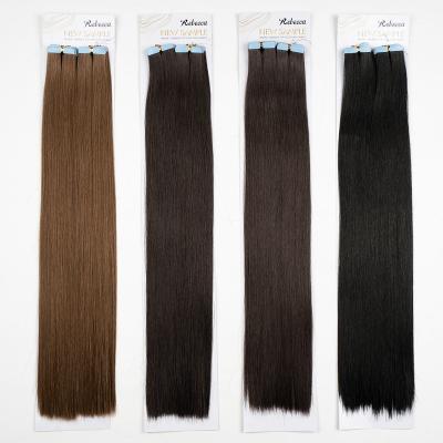 China I-Tip Synthetic Hair Hair Extensions Tape In 22 Inch 100gram Bundle Pre-bonded Luxury Heat Resistant Fiber Raw Tape In Extensions for sale