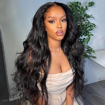 China Silky Straight Brazilian Remy Hair Double Drown Straight Full Body Wave 13x6 Lace Front Lace Wig Hair Wigs For Black Women Hd for sale