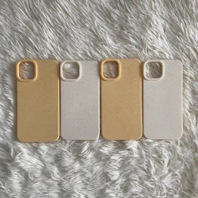 China Wholesale 1.5mm Wheat Straw Shockproof Cover For iPhone Shockproof Case Environmentally Friendly Phone Case For iPhone 14 13 12 for sale