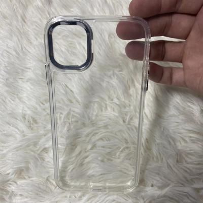 China Lens View 1.5mm Plated Shockproof Phone Case For iPhone 14 Pro TPU Max Soft Clear Phone Cover For iPhone 13 12 11 Case for sale