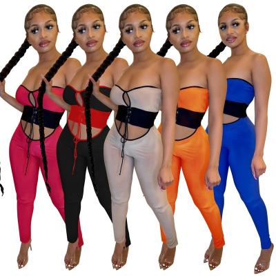 China Anti-pilling Summer Women Jumpsuits Spring Off Bandage Bodycon Elegant Shoulder Cutout Playsuits 2022 Summer Ladies Rompers Overalls for sale