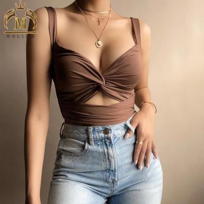 China Fashionable Women's Casual Summer Breathable Tops Solid Color Sexy Crop Tops Backless Short Shirts Fashionable Top Blouse Woman for sale